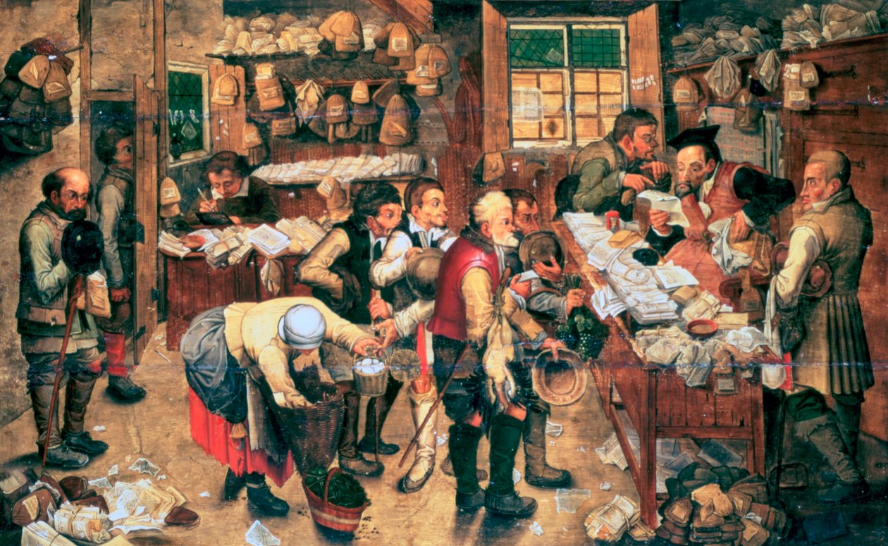 Kymmenysten kerääjä, 1618 tekijältä Pieter Brueghel the Younger