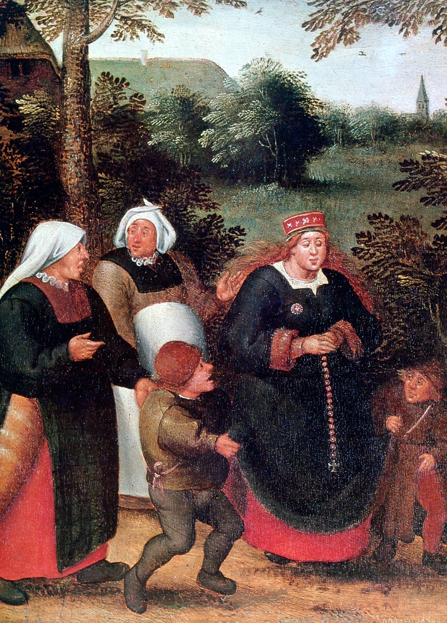 Morsiamen kulkue, c1584-1638 tekijältä Pieter Brueghel the Younger
