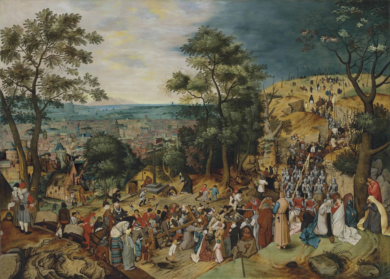 Tie Golgatalle tekijältä Pieter Brueghel the Younger