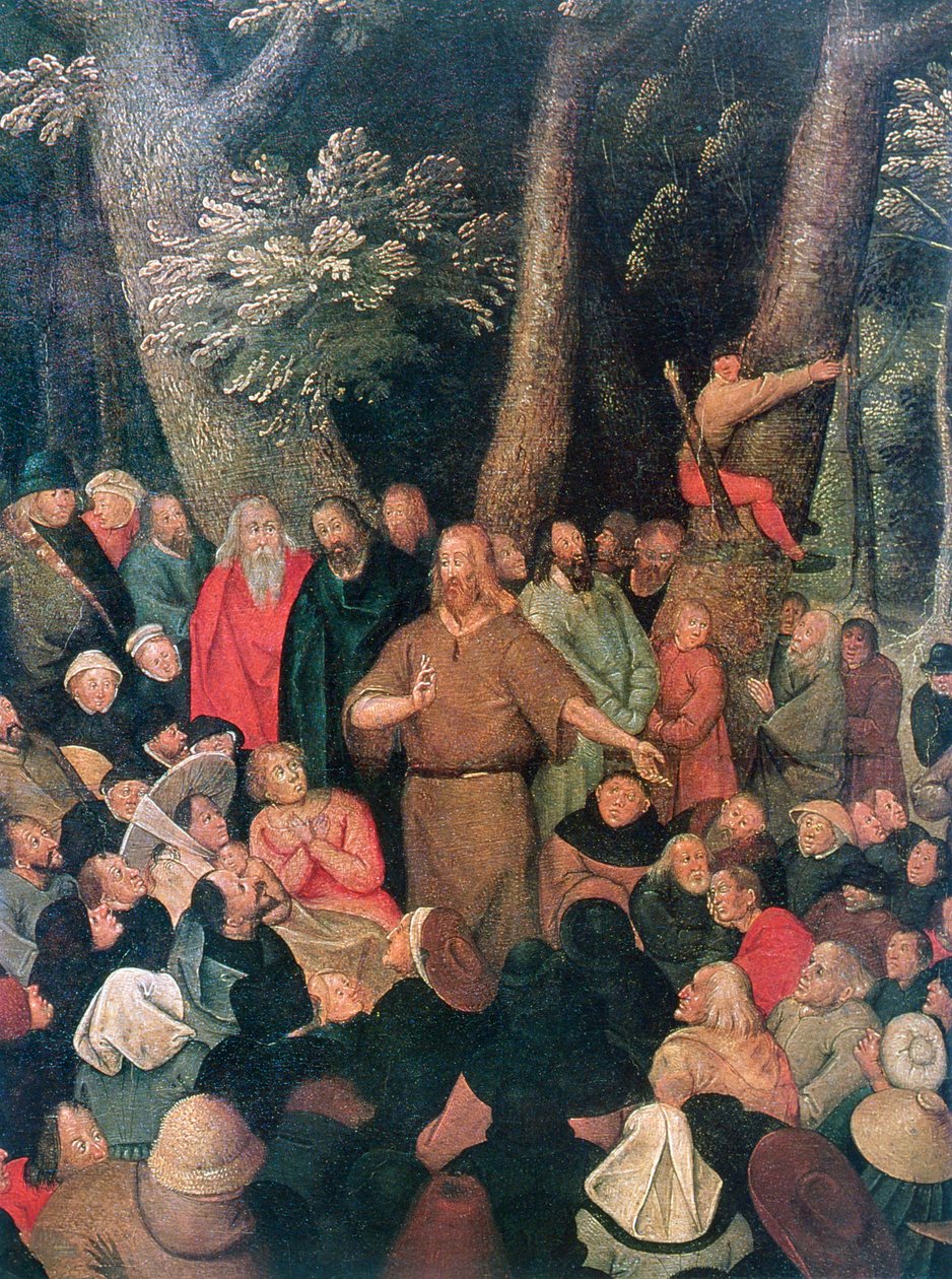 Yksityiskohta Johannes Kastajan saarnasta, 1604 tekijältä Pieter Brueghel the Younger