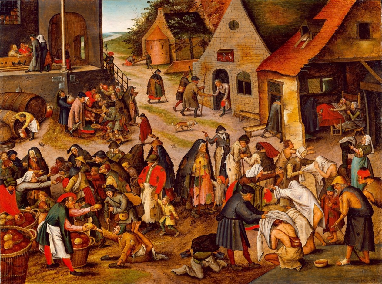 Armon seitsemän teosta, vuosina 1616-1638 tekijältä Pieter Brueghel the Younger