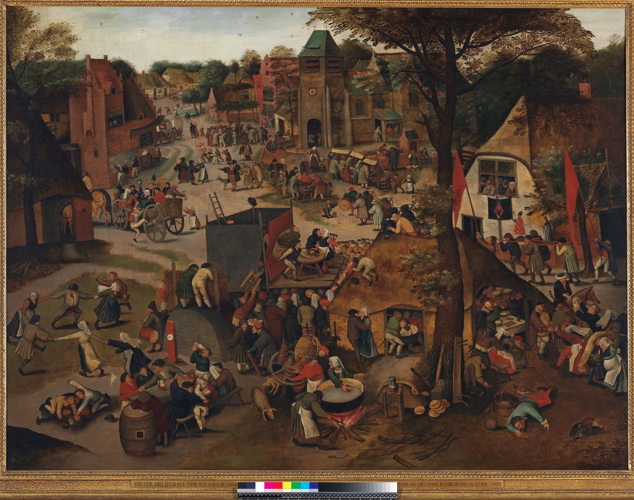 Kyläjuhla Pyhän Hubertin ja Pyhän Antonin kunniaksi, 1632 tekijältä Pieter Brueghel the Younger
