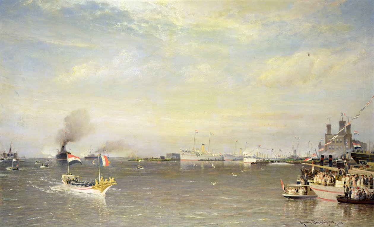 Presidentti Armand Fallieresin maihinnousu Amsterdamissa tekijältä Pieter Christiaan Cornelis Dommelshuizen