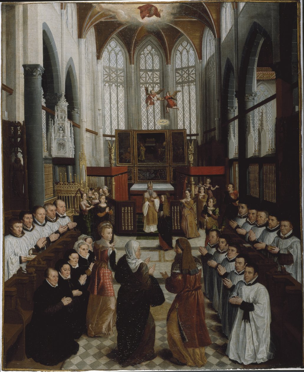 Neitsyen esittely temppelissä, n. 1530-1535 (öljy pellavakankaalle) tekijältä Pieter Claeissens