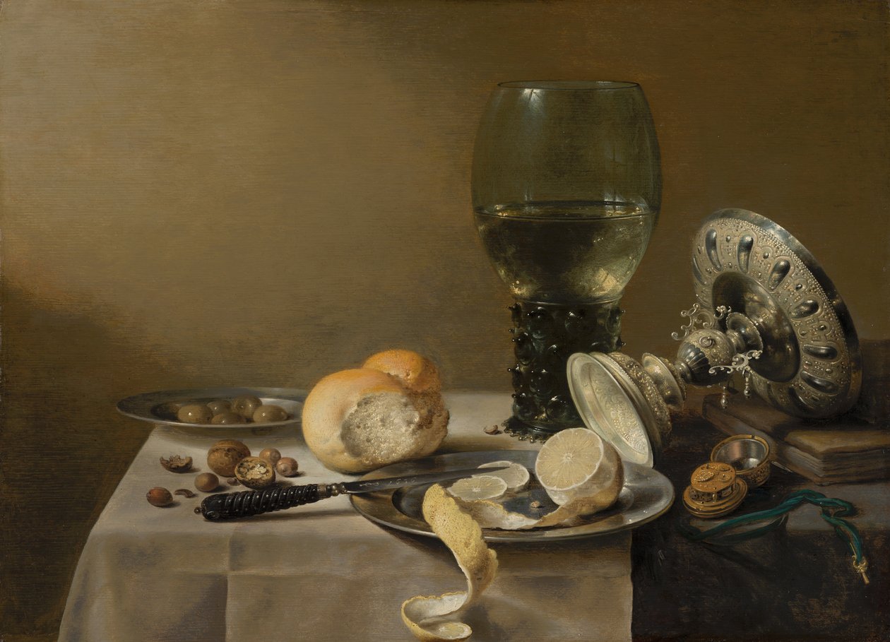Asetelma Tazzan kanssa tekijältä Pieter Claesz