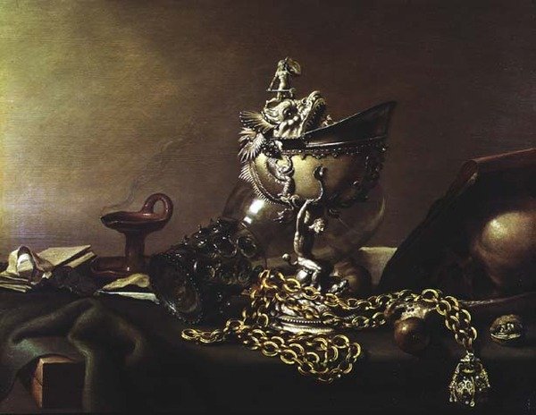 Asetelma Nautiluksen kanssa tekijältä Pieter Claesz