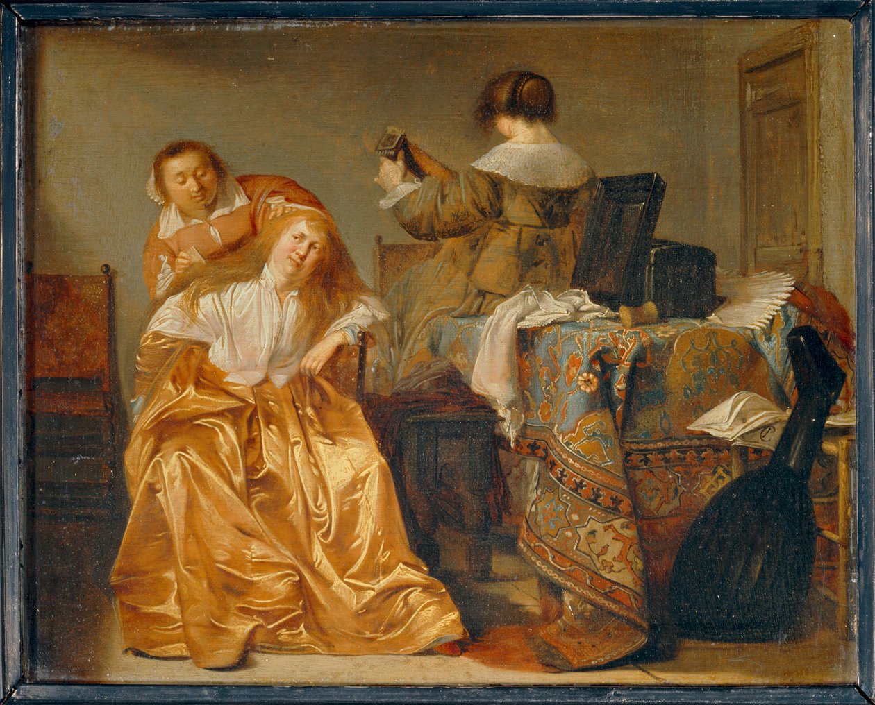 Dame à sa toilette - Nainen vessassaan ... tekijältä Pieter Codde