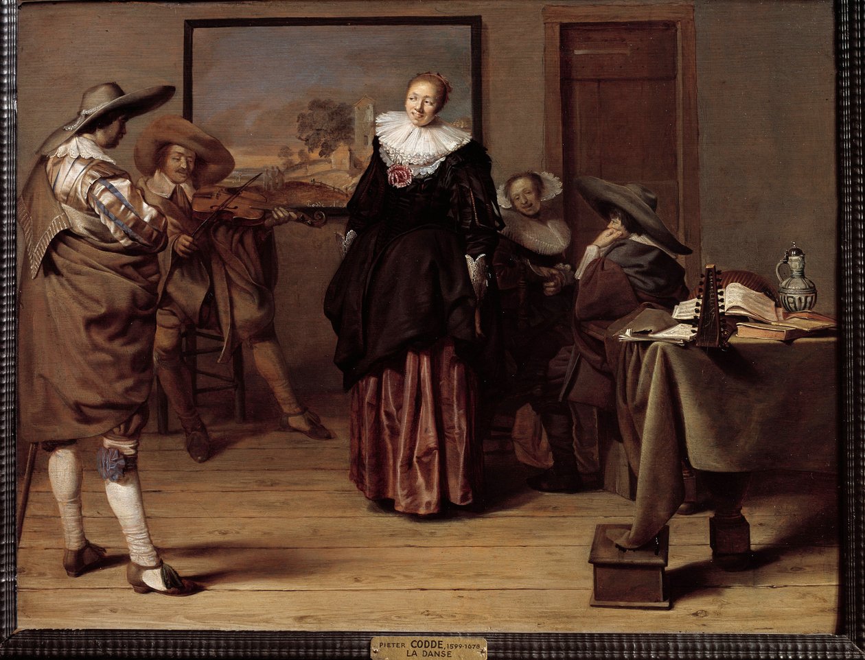 Pieter Codden (1599-1678) tanssitunti Maalaus tekijältä Pieter Codde