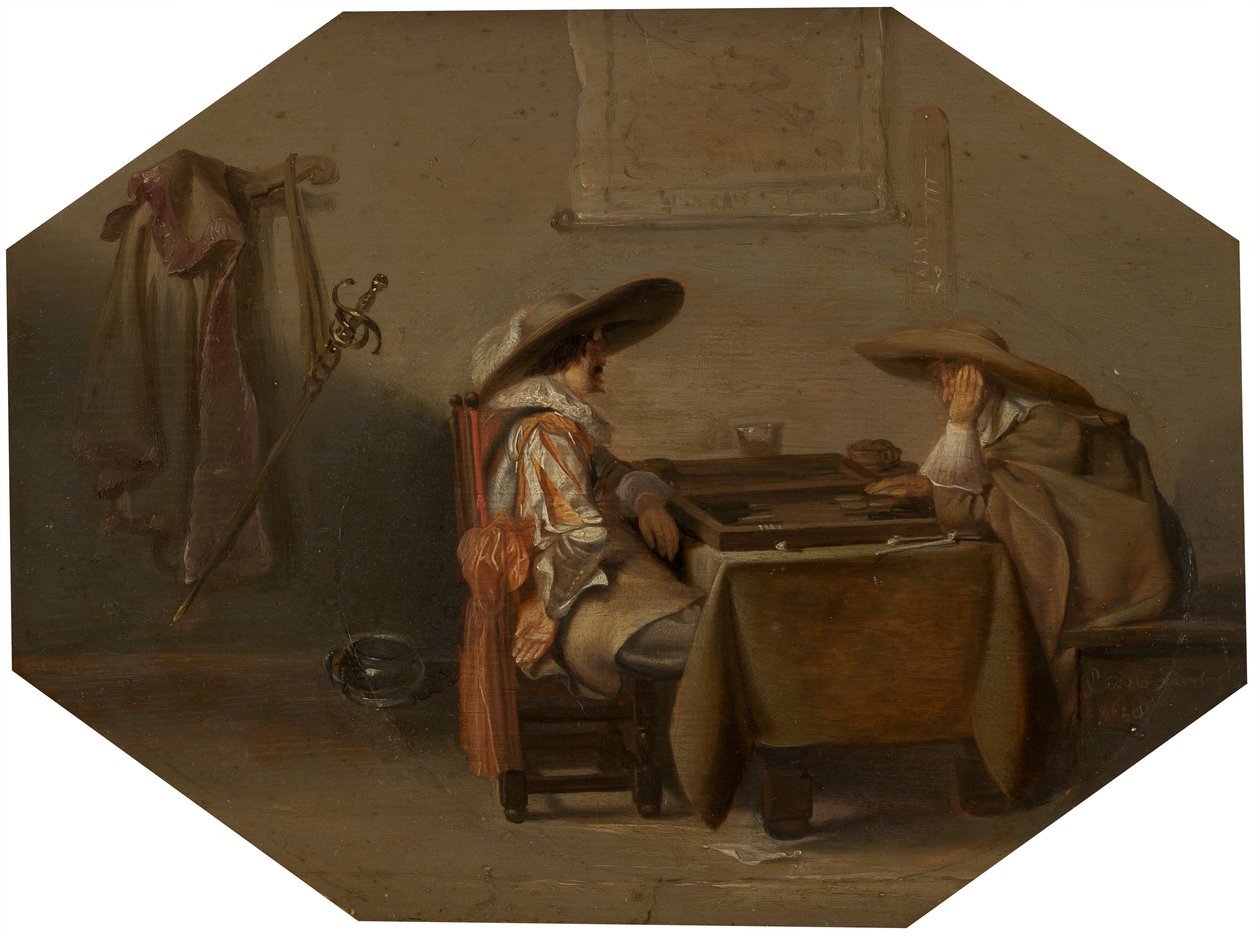 Tric-Trac Players, 1628 tekijältä Pieter Codde
