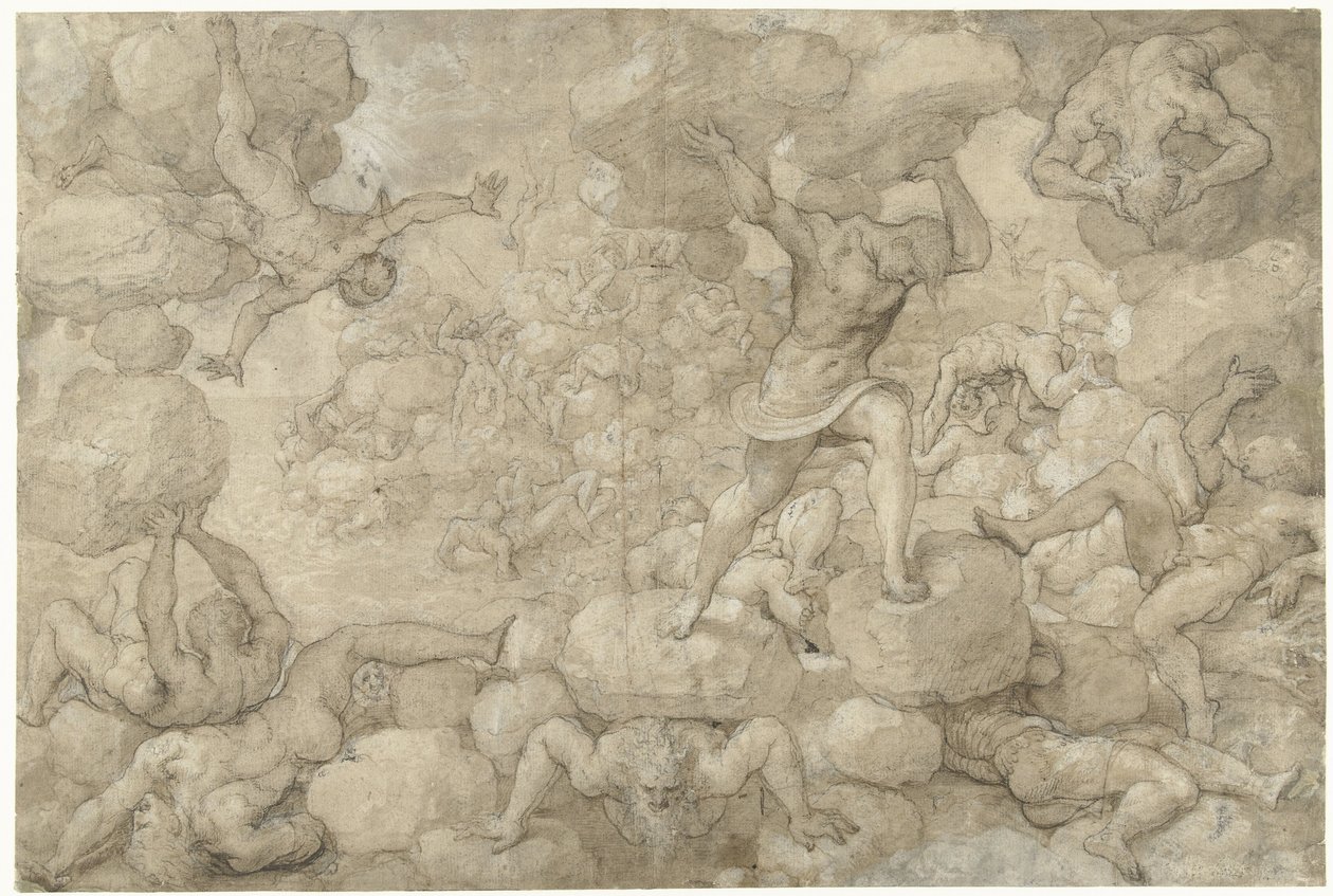 Jättiläisten kaatuminen tekijältä Pieter Coecke van Aelst (I)