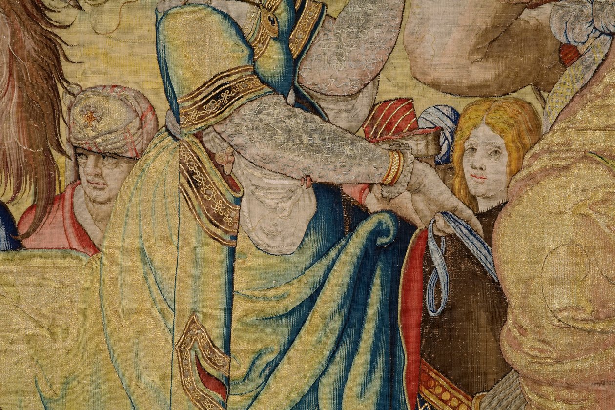 Flanderin kuvakudos. Sarja Seitsemän pääsyntiä: Turhamaisuus (ylpeys). Sarjakuvapiirtäjä Pieter Coecke van Aelst. Brysselin ateljee. noin 1542-1544. tekijältä Pieter Coecke van Aelst