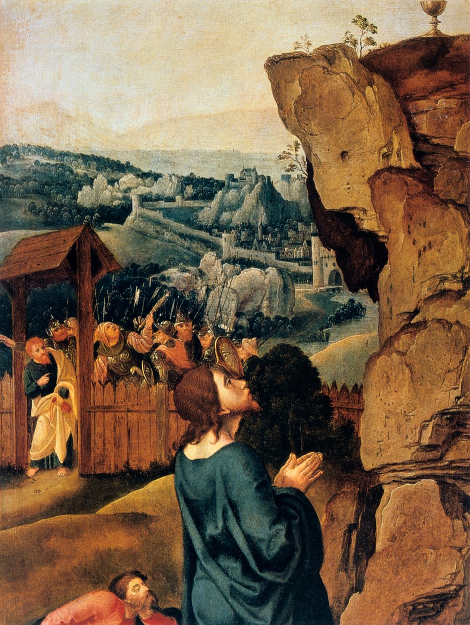 Agony in the Garden, yksityiskohta, 1527-1530. tekijältä Pieter Coecke van Aelst