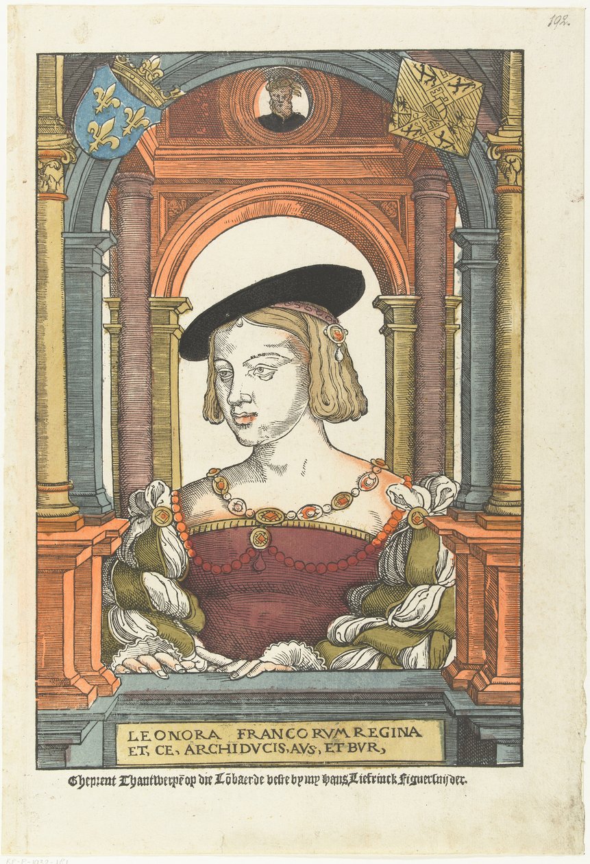 Itävallan Eleanorin muotokuva 1498-1558, 1539 tekijältä Pieter Coecke van Aelst