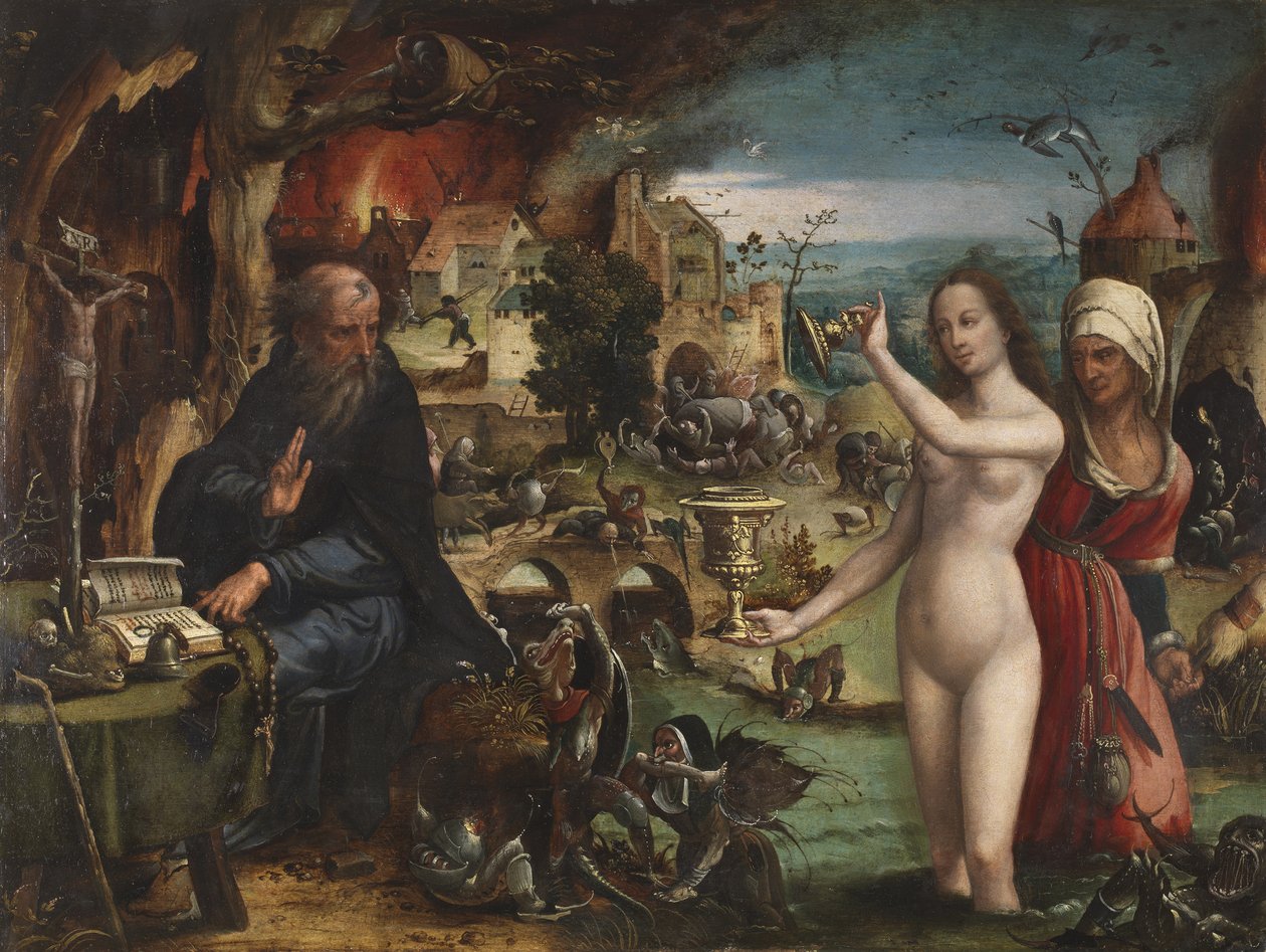 Pyhän Antoniuksen kiusaus tekijältä Pieter Coecke van Aelst