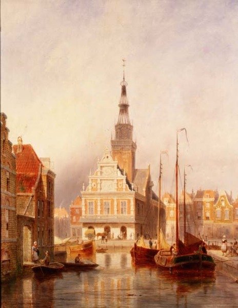 Punnitustalo, Alkmaar, Hollanti tekijältä Pieter Cornelis Dommerson