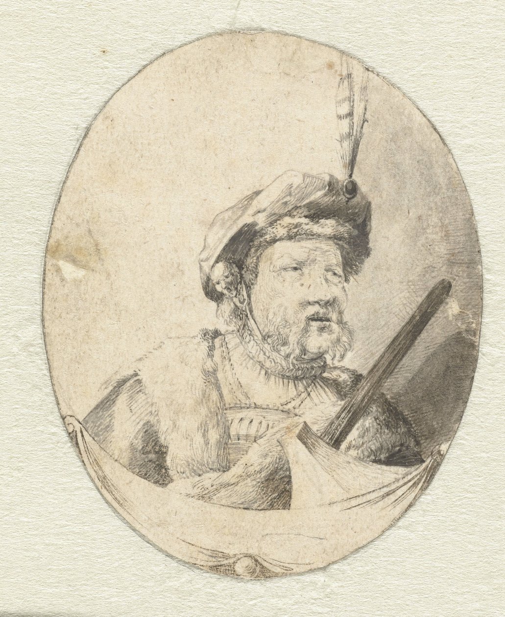 Miehen rintakuva itämaisissa vaatteissa tekijältä Pieter Cornelisz. Verbeeck (possibly)