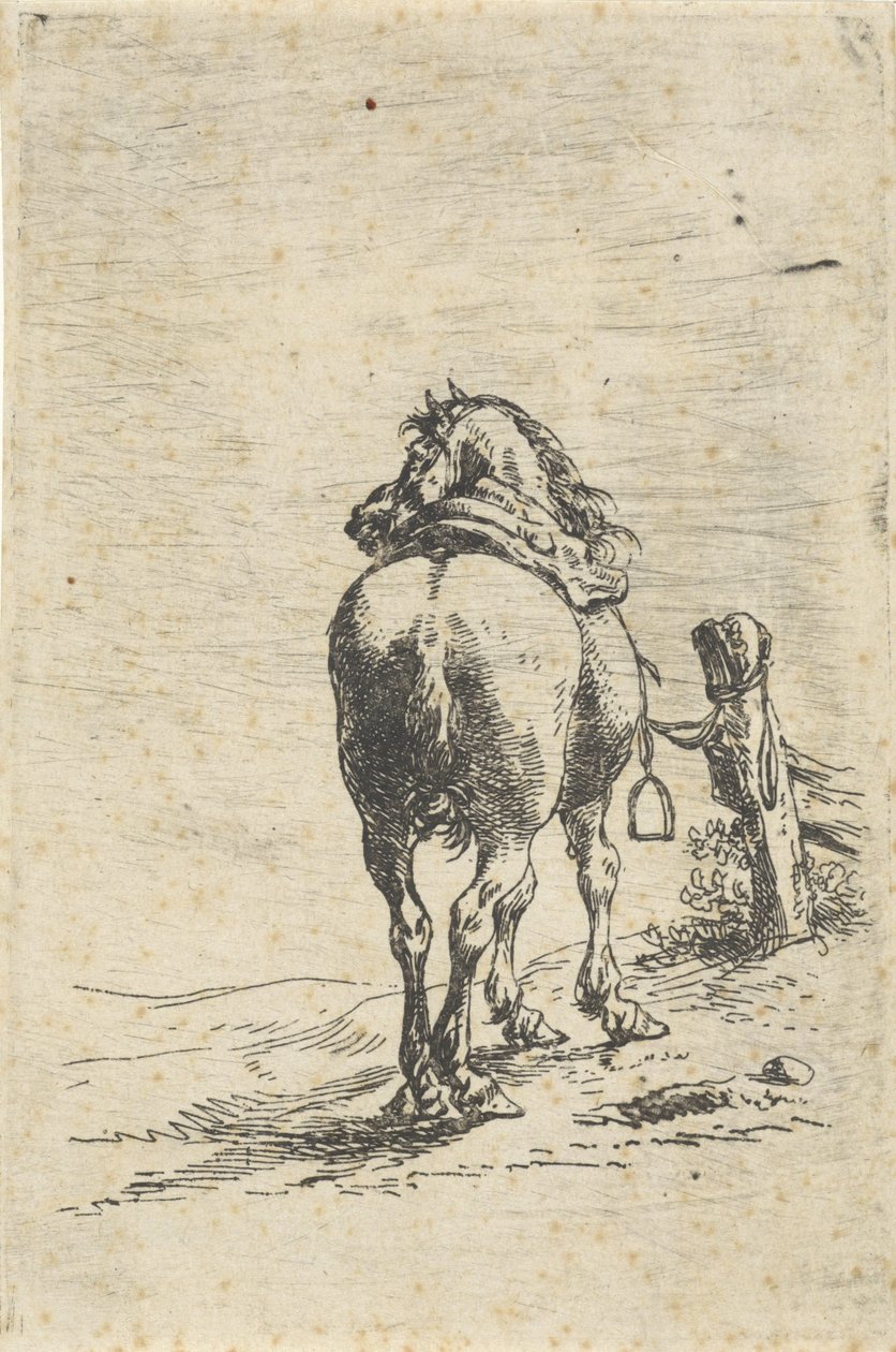 Satula hevonen tangossa tekijältä Pieter Cornelisz. Verbeeck