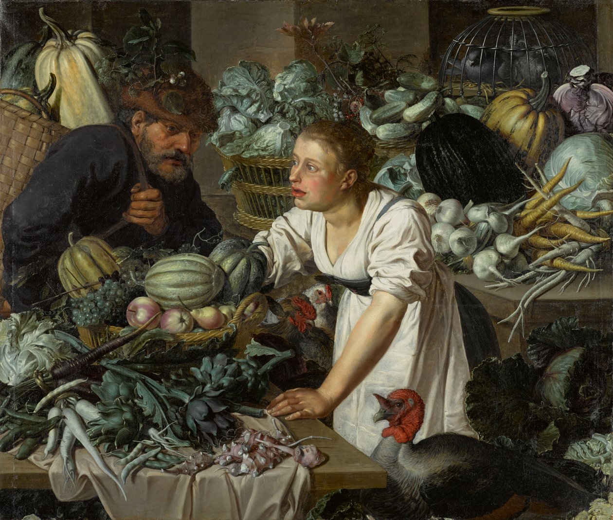 Asetelma kahdella hahmolla tekijältä Pieter Cornelisz. van Rijck