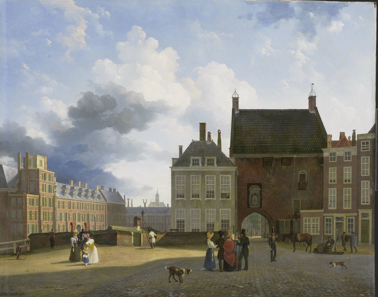 Vankilan portti ja paikka, Haag tekijältä Pieter Daniel van der Burgh