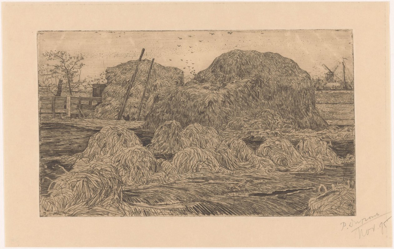 Heinäsuovat pellolla tekijältä Pieter Dupont (signed by artist)