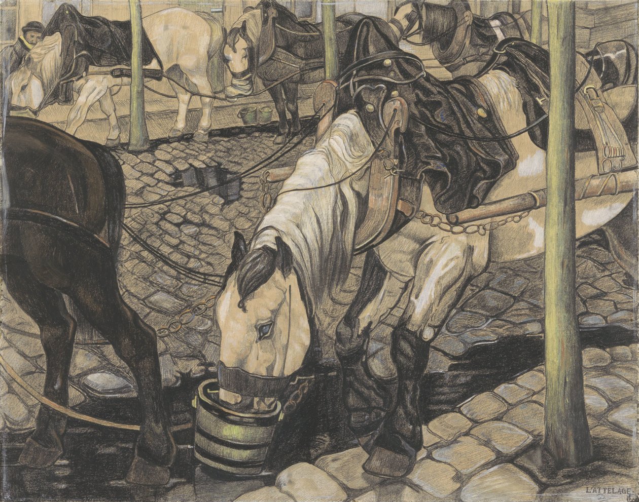 Hevoset ruokitaan tekijältä Pieter Dupont (signed by artist)