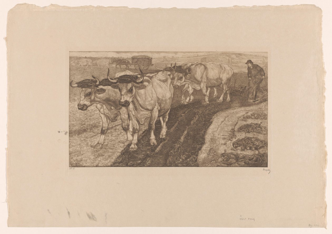 Neljä kyntöhärkää tekijältä Pieter Dupont (signed by artist)