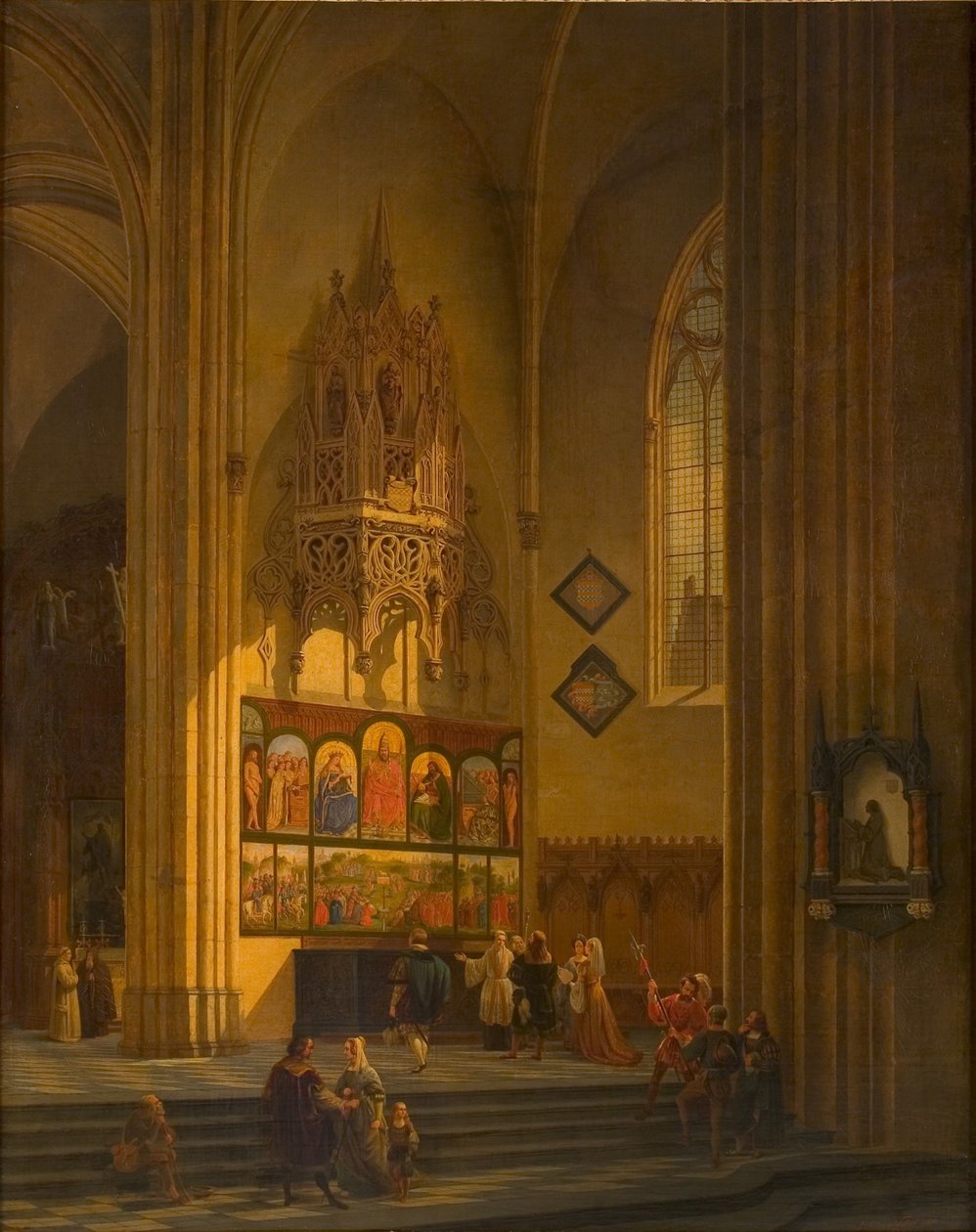Albrecht Dürer ennen Gentin alttaritaulua, n. 1840. tekijältä Pieter Frans De Noter