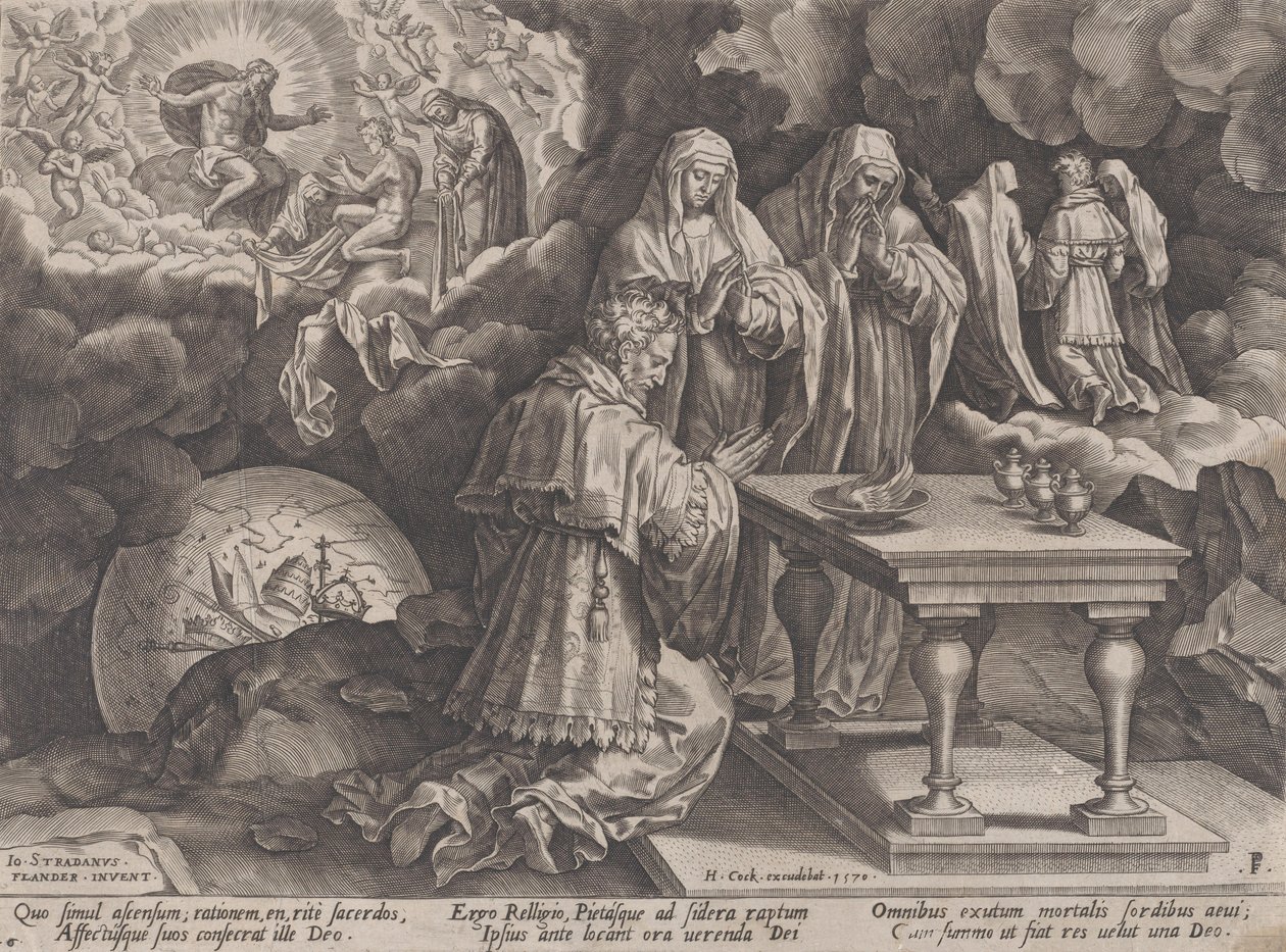 Vanhuus ja kuolema, ihmiselämän kulku, 1570. tekijältä Pieter Furnius
