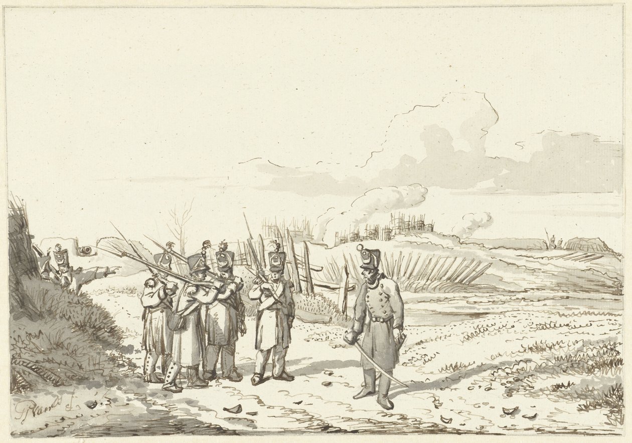 Kiertelevä partio, 1813-1814 tekijältä Pieter Gerardus van Os (signed by artist)