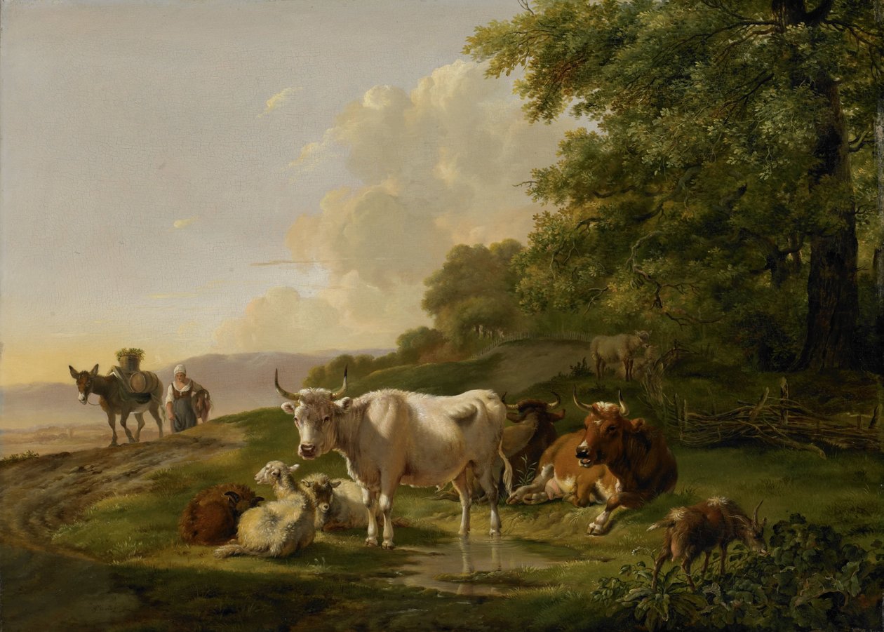 Maisema karjan kanssa tekijältä Pieter Gerardus van Os