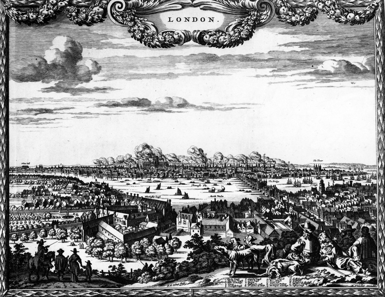 Lontoon suuren tulipalon laituri, 1666 tekijältä Pieter Hendricksz Schut