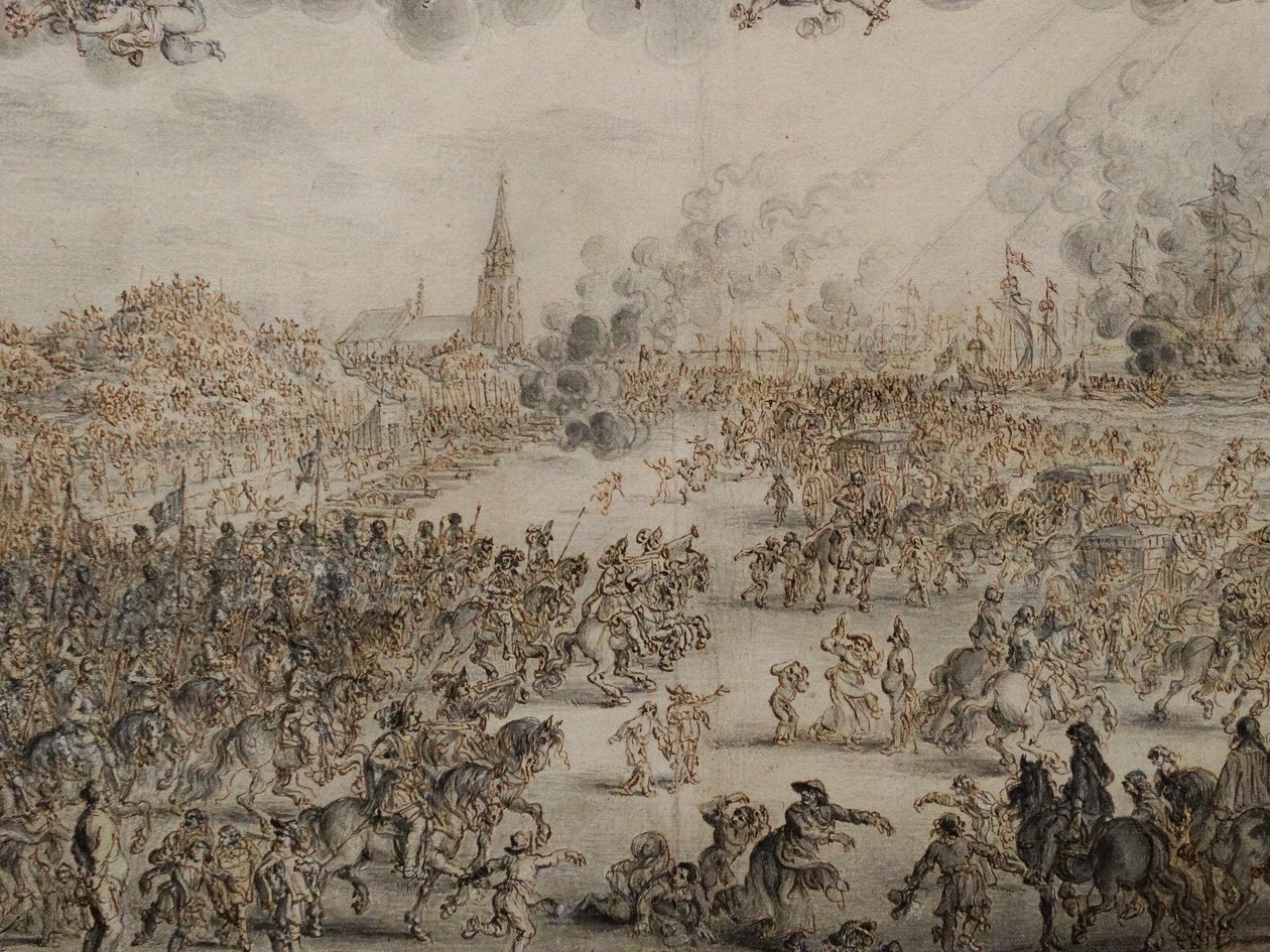 Kaarle II:n lähtö Scheveningenistä tekijältä Pieter Hendricksz Schut