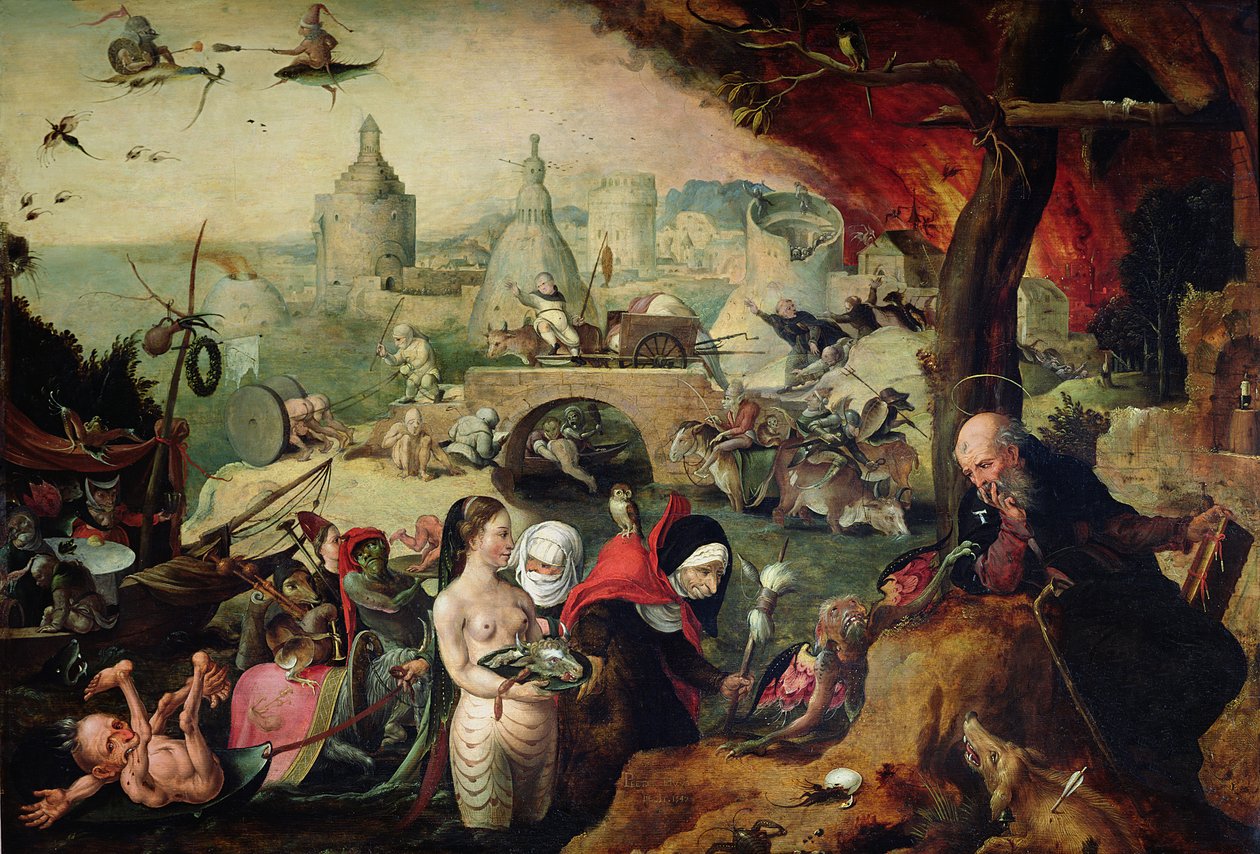 Pyhän Antoniuksen kiusaus, 1547 tekijältä Pieter Huys