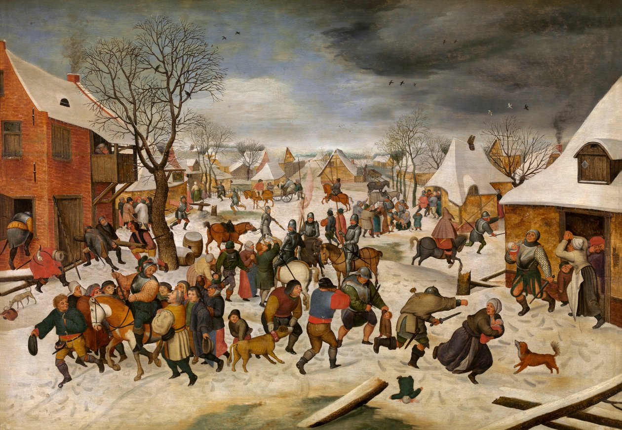 Lasten verilöyly Betlehemissä (öljy paneelissa) tekijältä Pieter III Brueghel