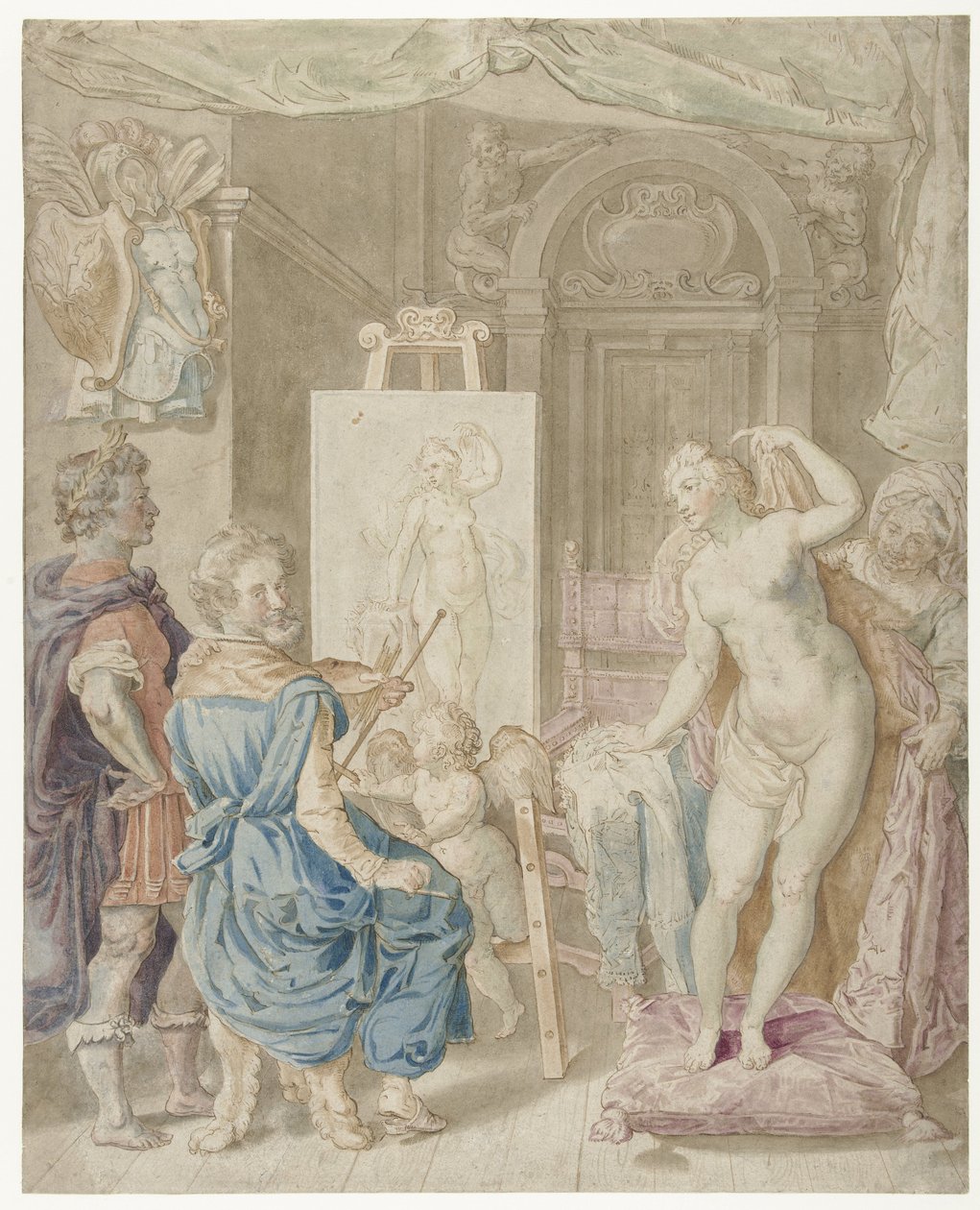 Apelles maalaa Campaspen tekijältä Pieter Isaacsz.