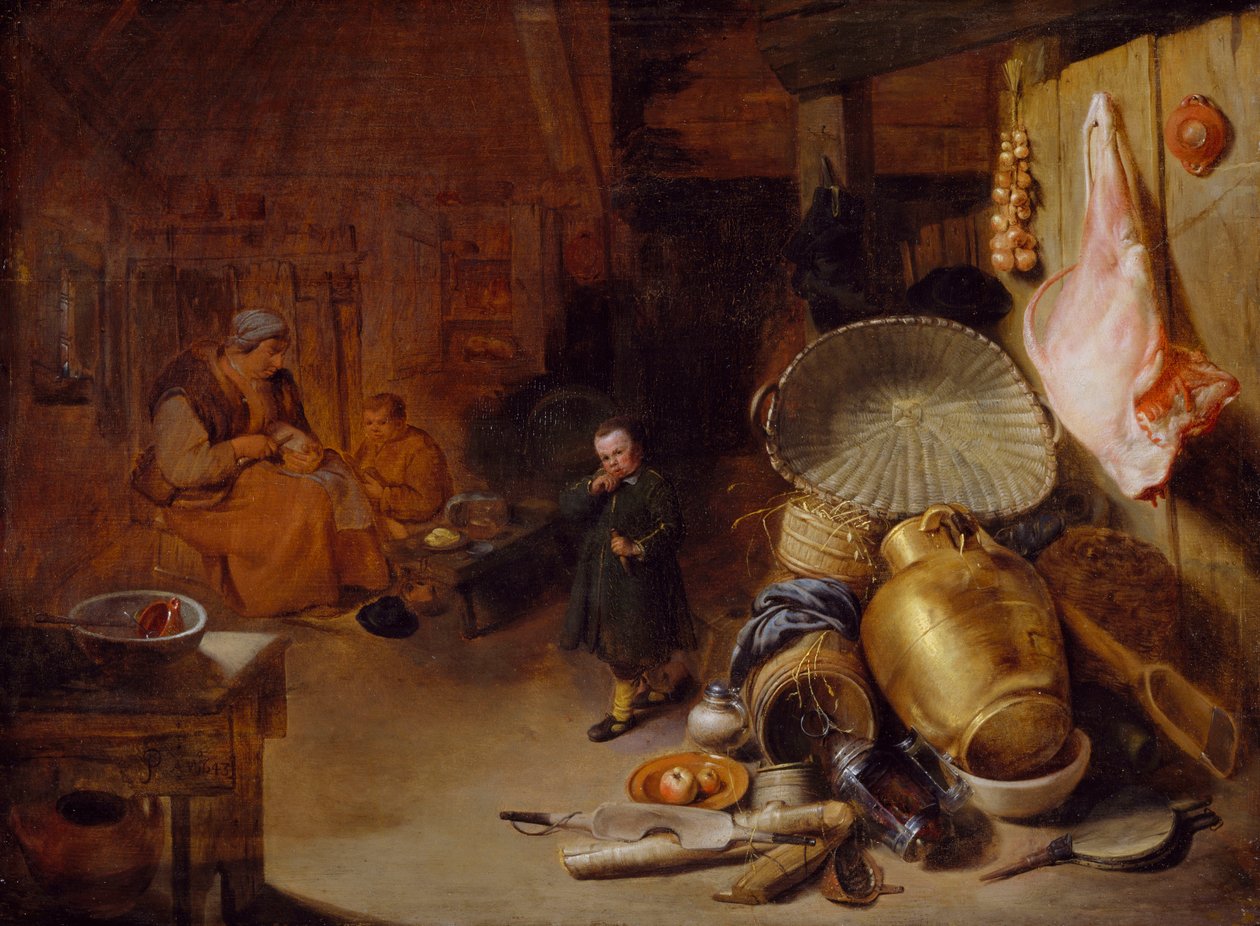 Sisustus hahmoilla, 1643 tekijältä Pieter Jacobsz Duyfhuysen