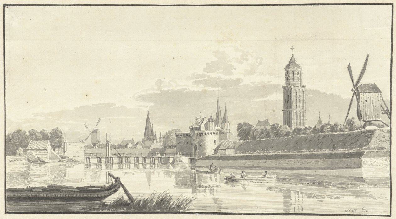 Kamperpoort Zwollessa tekijältä Pieter Jan van Liender (attributed to)