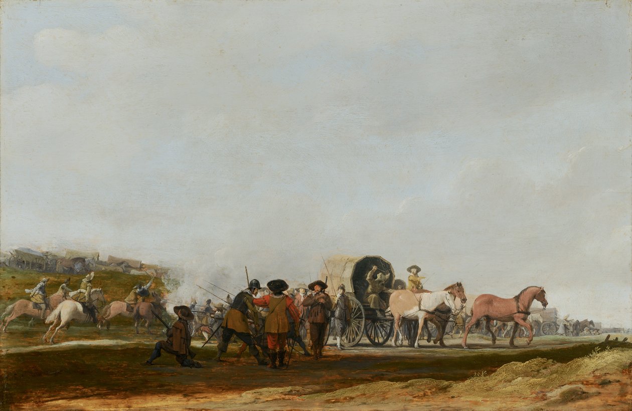 Armeijan saattueen väijytys, 1631 tekijältä Pieter Jansz Post