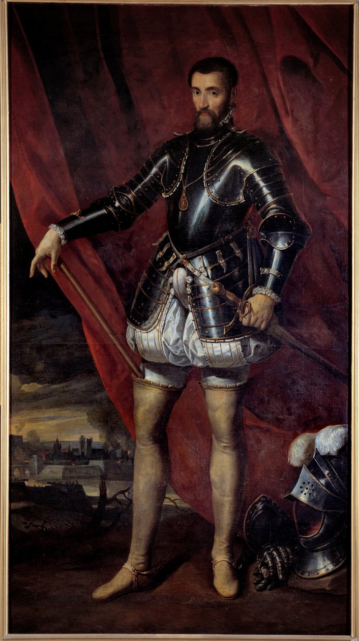 Täyspitkä muotokuva Francois de Lorrainesta, Guisen herttuasta (1519-1563) Pieter Pourbuksen (1523-1584) maalaus (ec.flam.) 1600-luvun Nancy, Musee des Beaux Arts tekijältä Pieter Jansz. Pourbus
