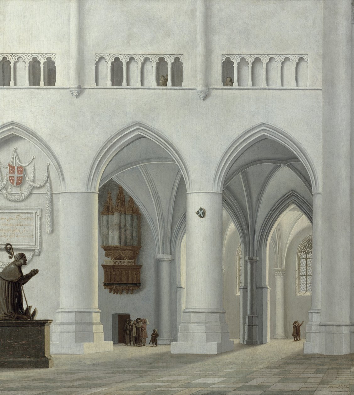 Pyhän Bavon kirkon sisustus, Haarlem, 1630 tekijältä Pieter Jansz Saenredam