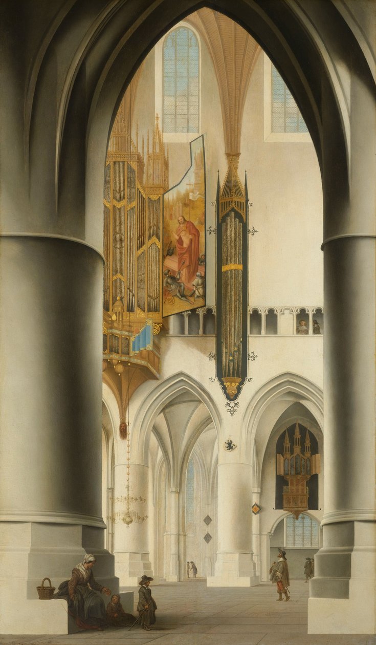 Pyhän Bavon kirkon sisustus Haarlemissa, 1636 tekijältä Pieter Janszoon Saenredam