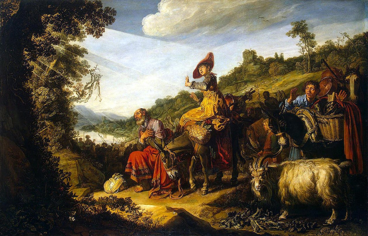 Abraham tiellä Kanaaniin tekijältä Pieter Lastman