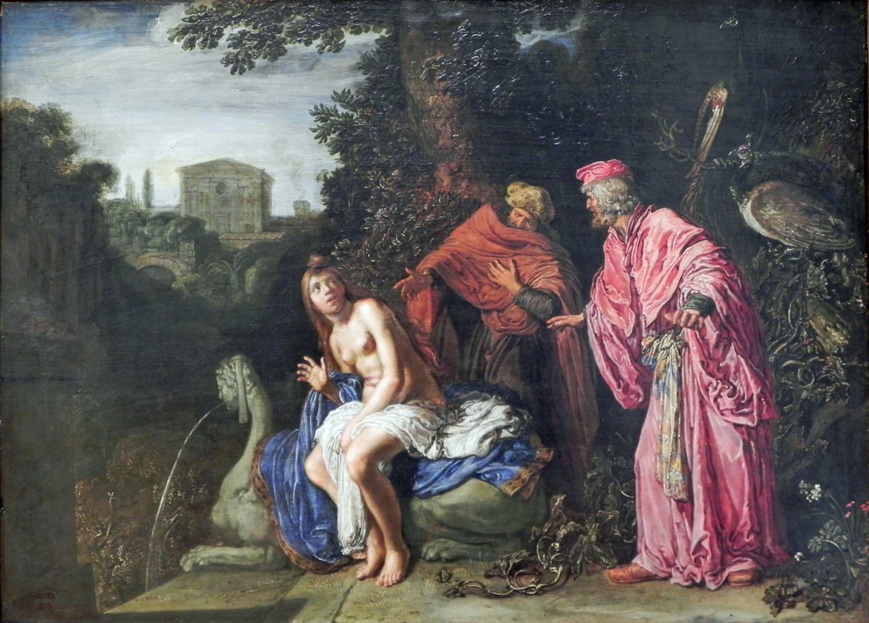 Saksa: Susanna und die beiden Alten Susanna ja vanhimmat Susanna ja vanhimmat tekijältä Pieter Lastman