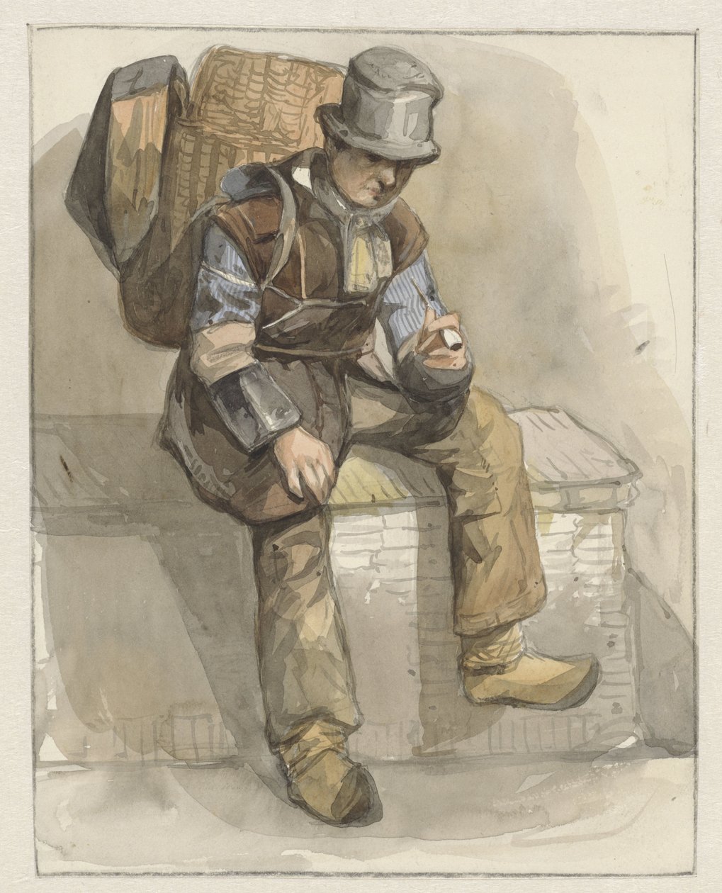 Istuva kauppias tekijältä Pieter Marinus van de Laar (attributed to)