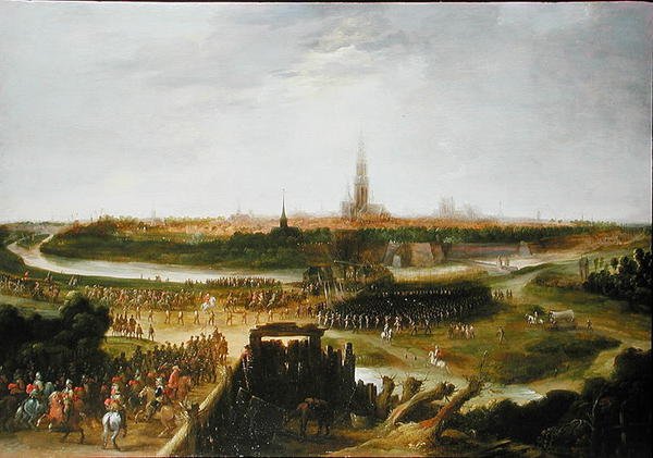 Cardinal Infanten saapuminen Espanjaan (öljy paneelissa) tekijältä Pieter Meulener