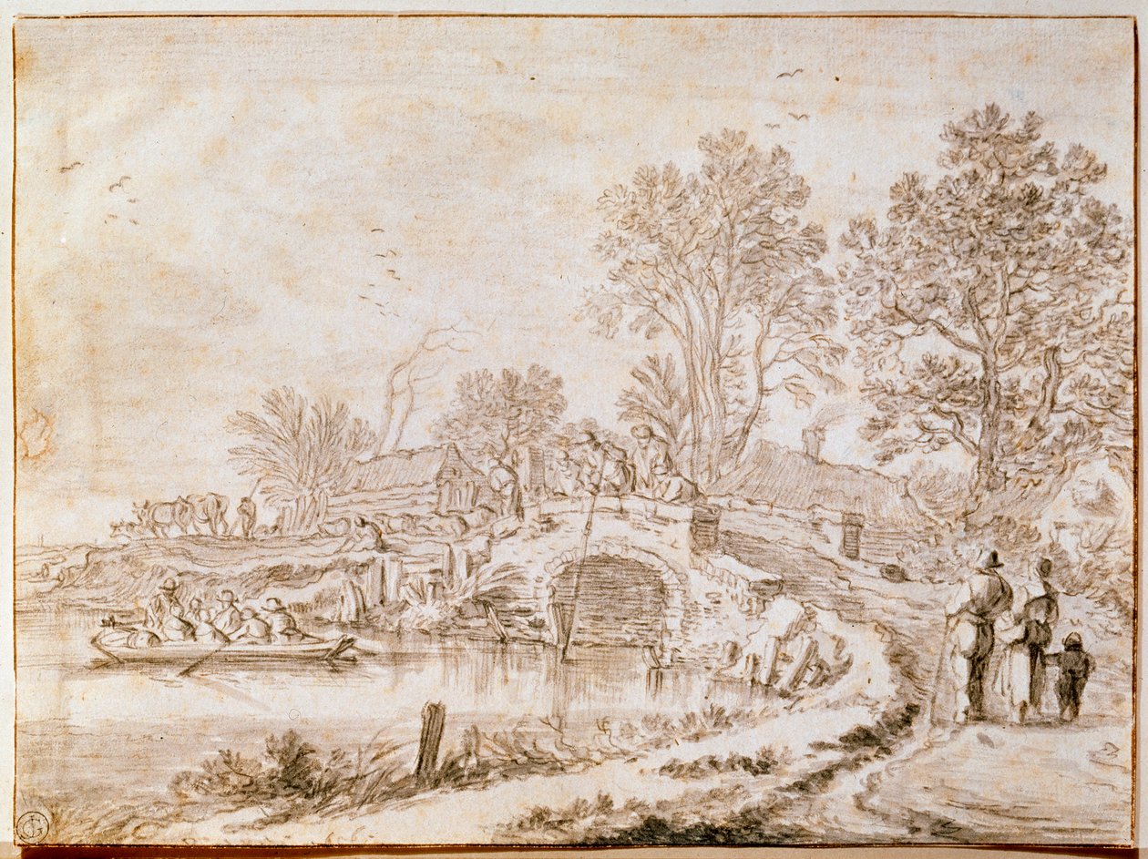 Silta kanavan yli toukokuussa 1656 tekijältä Pieter Molijn
