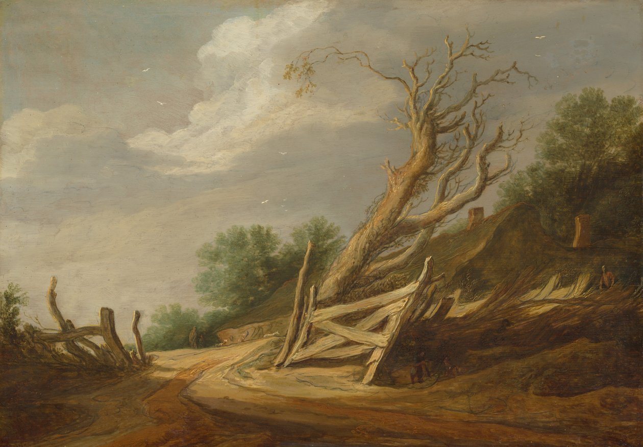 Paisatge amb porta oberta, c. 16301635. finlandès tekijältä Pieter Molijn