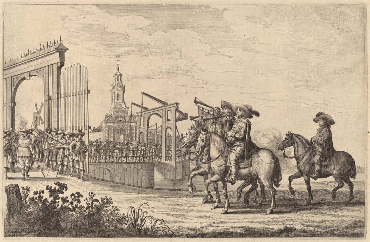 Marie de Medicin saapuminen Amsterdamiin [levy 1/6] tekijältä Pieter Nolpe