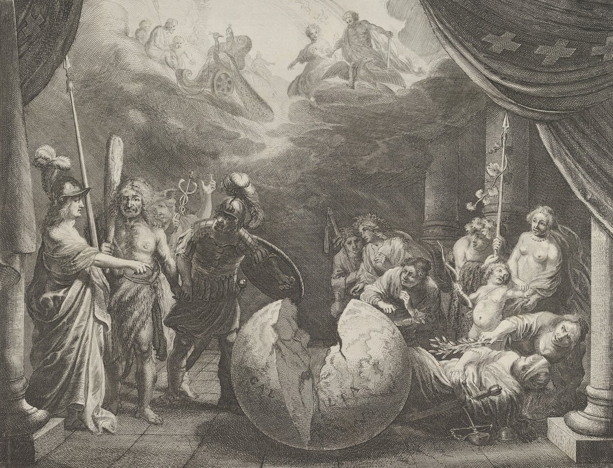 Levy 11: Allegoria epäsopusta Ranskassa, Caspar Barlaeus, Medicea Hospes, 1638. tekijältä Pieter Nolpe