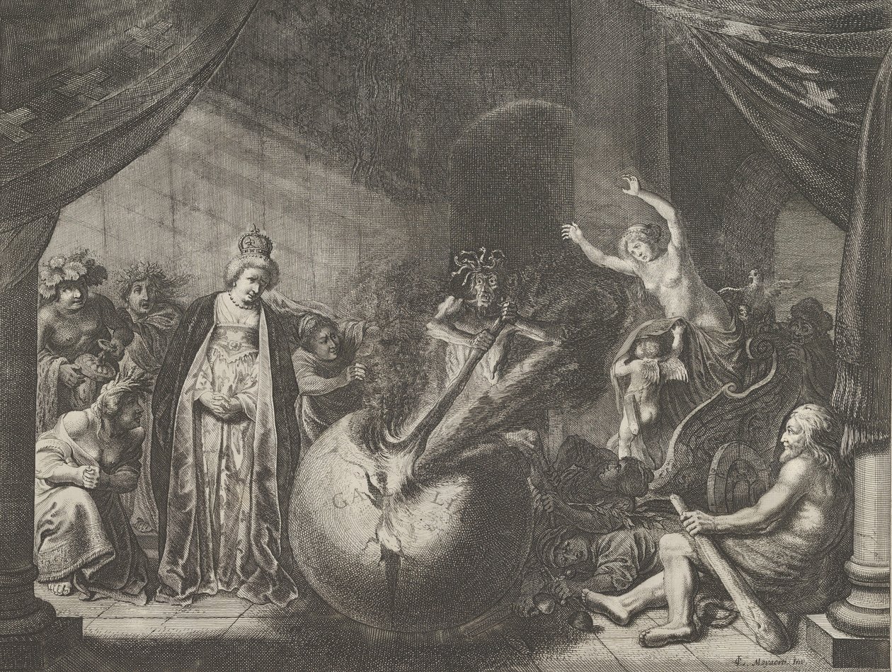 Levy 9: Allegoria epäsopusta Ranskassa, Caspar Barlaeus, Medicea Hospes, 1638. tekijältä Pieter Nolpe